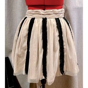 Twelve by Twelve tulle mesh with solid fringe rhinestone accents pockets S glam